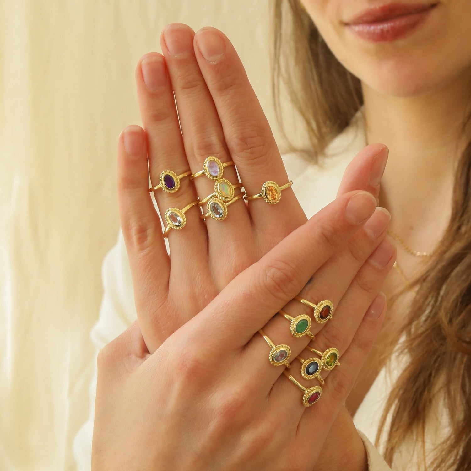 April White Topaz - Birthstone ring