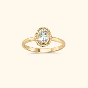 April White Topaz - Birthstone ring